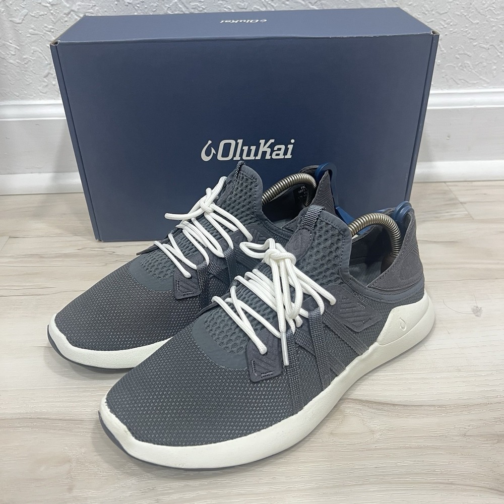 OLUKAI Holo Sneaker Men's Size US 8 Dark Shadow Shoes NEW with Box